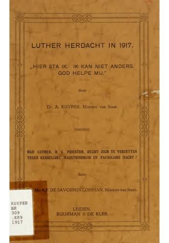 Luther herdacht in 1917 - pagina 1