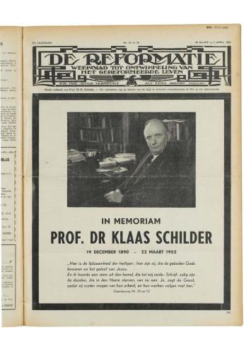 PROFESSOR DR K. SCHILDER, vindicerend het recht Gods