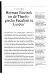 Herman Bavinck en de Theologische  Faculteit te Leiden1