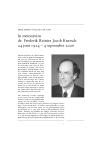 In memoriam dr. Frederik Reinier Jacob Knetsch 24 juni 1924 – 4 september 2006
