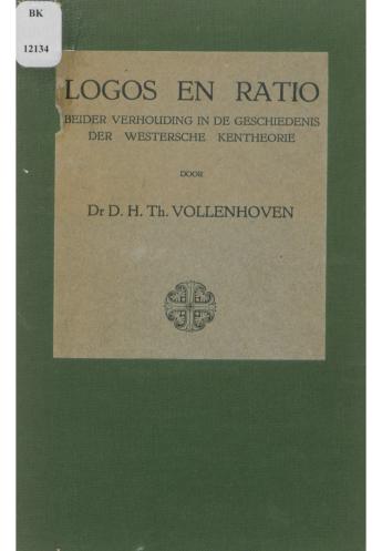 Logos en ratio : beider verhouding in de geschiedenis der Westersche kentheorie - pagina 8