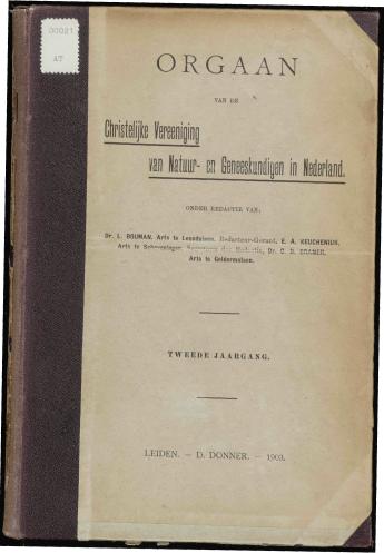 1903 Orgaan van de Christelijke Vereeniging van Natuur- en Geneeskundigen in Nederland - pagina 1