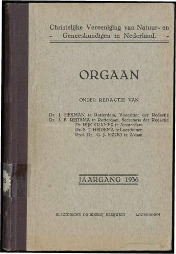 1936 Orgaan van de Christelijke Vereeniging van Natuur- en Geneeskundigen in Nederland - pagina 1