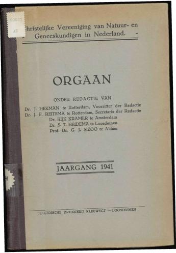 1941 Orgaan van de Christelijke Vereeniging van Natuur- en Geneeskundigen in Nederland - pagina 1