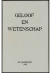 1967 Geloof en Wetenschap : Orgaan van de Christelijke vereeniging van natuur- en geneeskundigen in Nederland - pagina 1