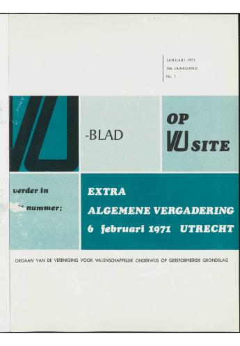 Vrije Universiteitsblad 1971 - pagina 1